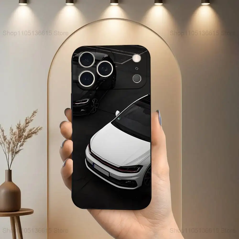 Car V-Volkswagens-Golf Cool  Case For iPhone 17,16,15,14,13,12,11 Plus,Pro Max,XS,X,XR,SE,Mini,8,7,Soft Silicone Black Cover view 4