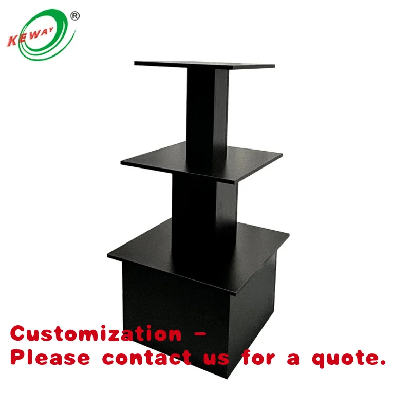 

Customize.Custom 3 Tier Square/Round MDF Display Table Multi Functional Stand Cosmetics Books Shoes & Retail