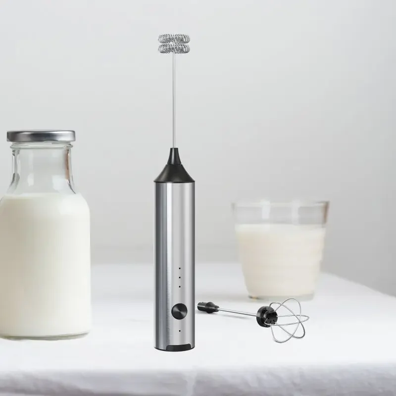 Portable electric milk foam maker, one-click to make smooth milk foam, coffee companion, no disassembly for cleaning - Detail 1