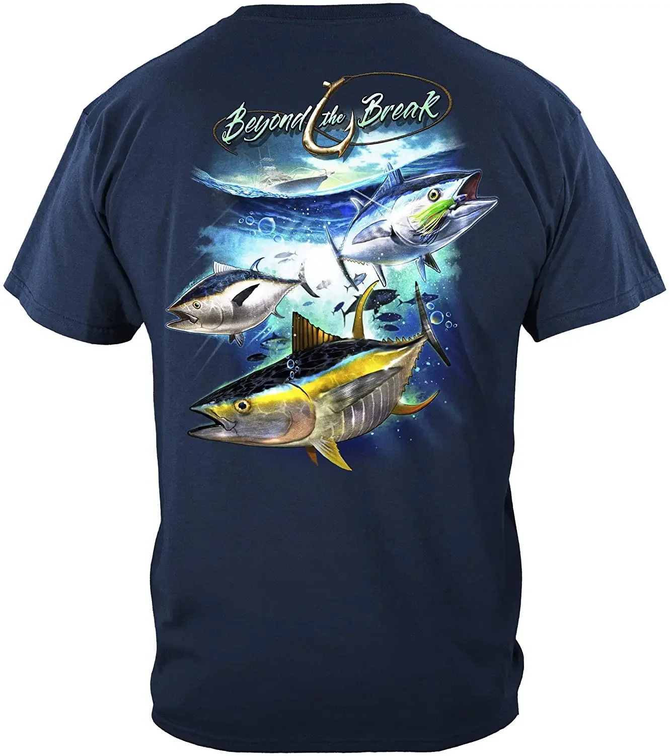 Tuna Time Off Shore Fishing T-Shirt Summer Cotton Short Sleeve O-Neck Men's T Shirt New S-3XL