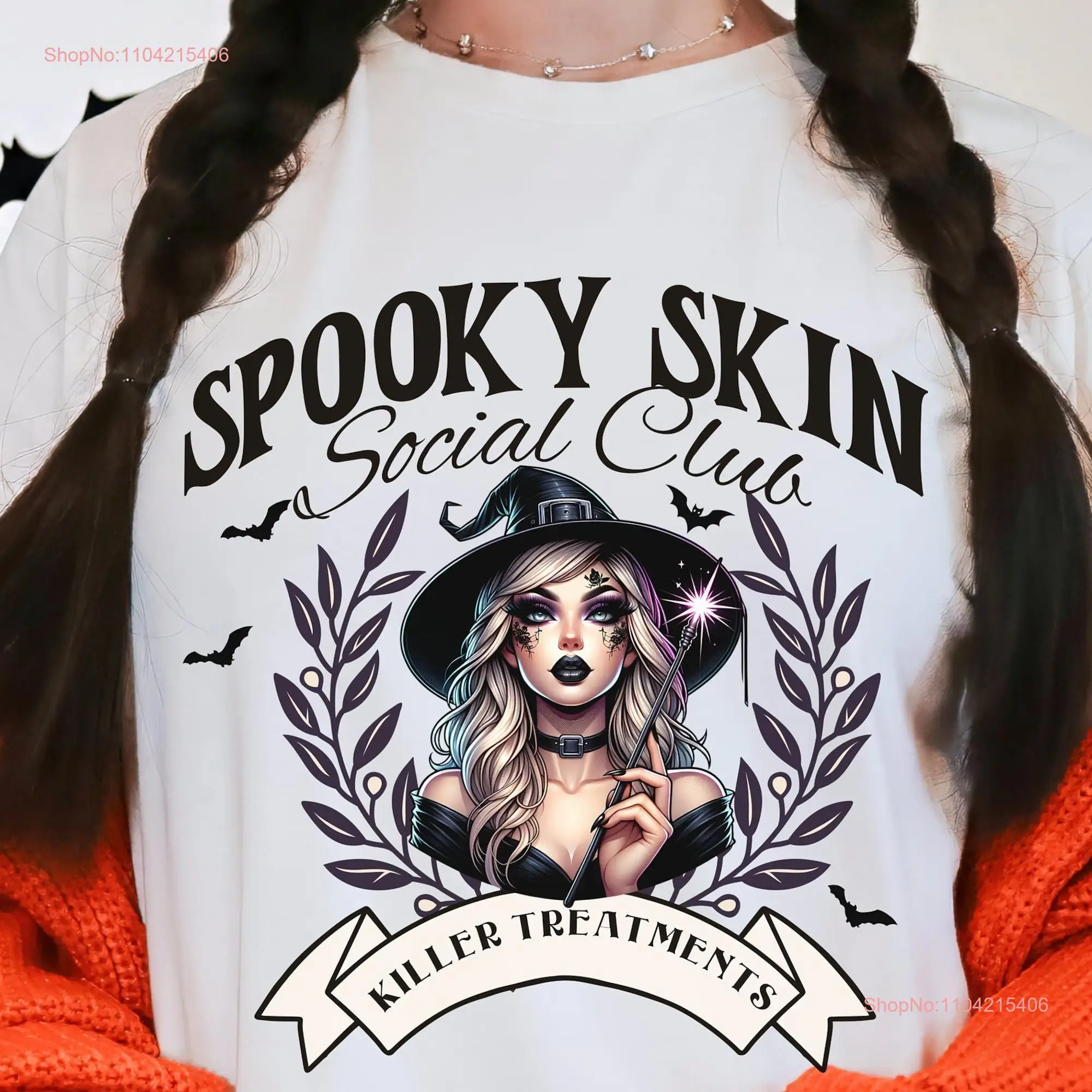 Esthetician Halloween Social Club T Shirt Womens Coquette Vintage Witch Goth long or short sleeves