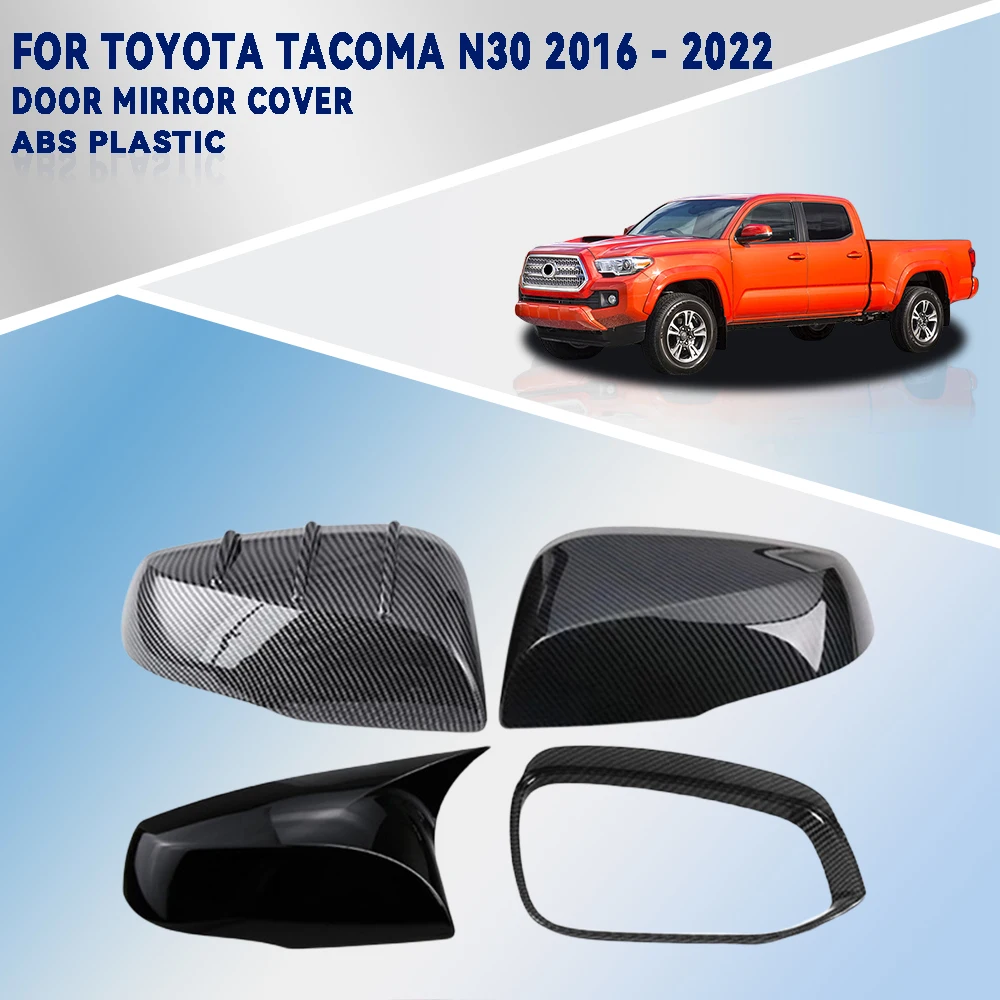 

Abs Silver Black and Carbon Fiber Plastic For Toyota Tacoma N30 2016 - 2022Car Door Mirror Cover Car Exterior Accessori Decorate