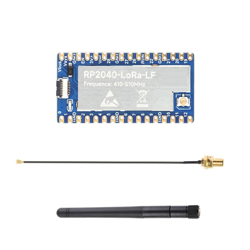 RP2040-Lora LF Development Board+Antenna Parts SX1262 410-510Mhz Development Board Supports GFSK Lora