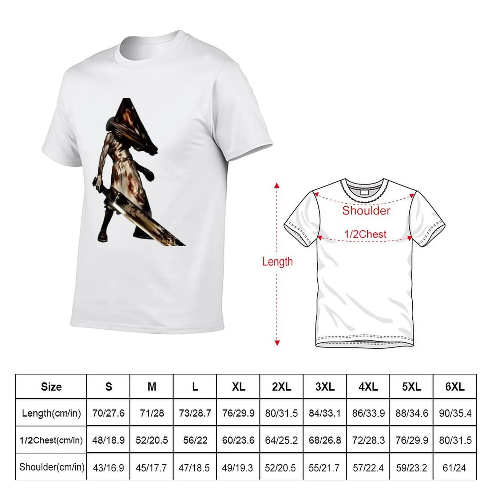Pyramid Head (Red Pyramid Thing) T-Shirt tops street wear mens fashion