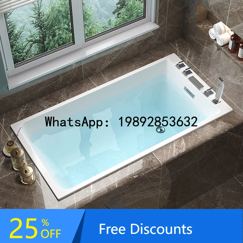 

CZ Deep Soak Japanese Style Small Apartment Embedded Bathtub Home Adult Internet Celebrity Small Self-Building Acrylic Bathtub