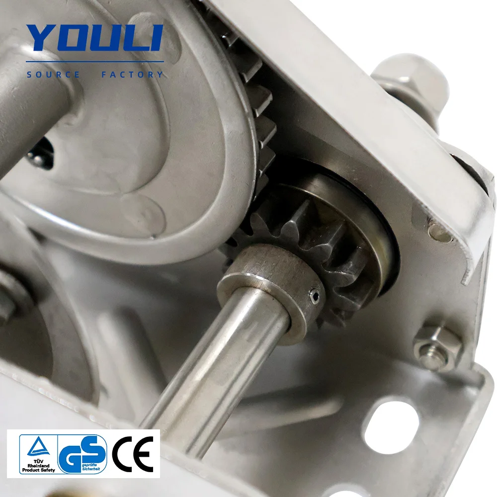 Winch Manual Kelautan Baja Anti Karat Berkualitas Tinggi 2600lbs dengan Pengunci Otomatis, Grosir Pabrik