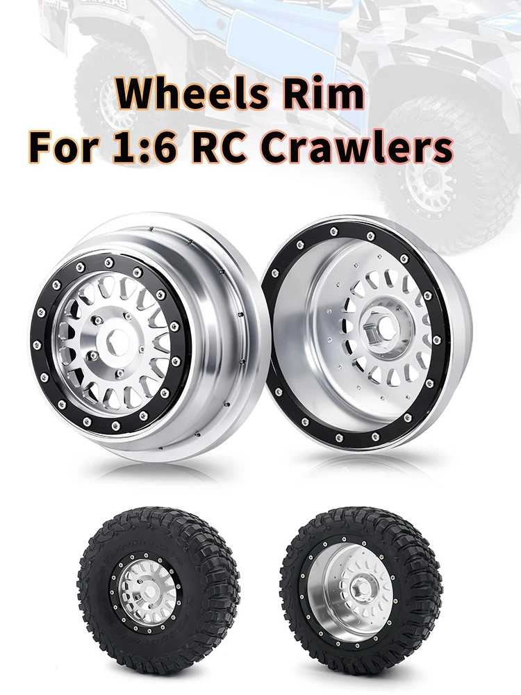 TRINOOD Aluminium Beadlock Velg Hubs voor Lo-si 1/6 Super Baja Rey 2.0 RC Rock Crawler Buggy Truck Upgrade onderdelen - afbeelding 2