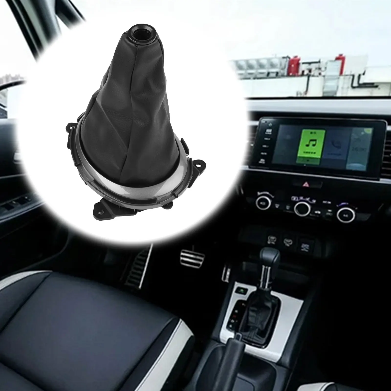 Shift Lever Gaiter Gear Shift Cover For Car Interior Quick Installation Prevents Dust Build-up Sleek Modern Design