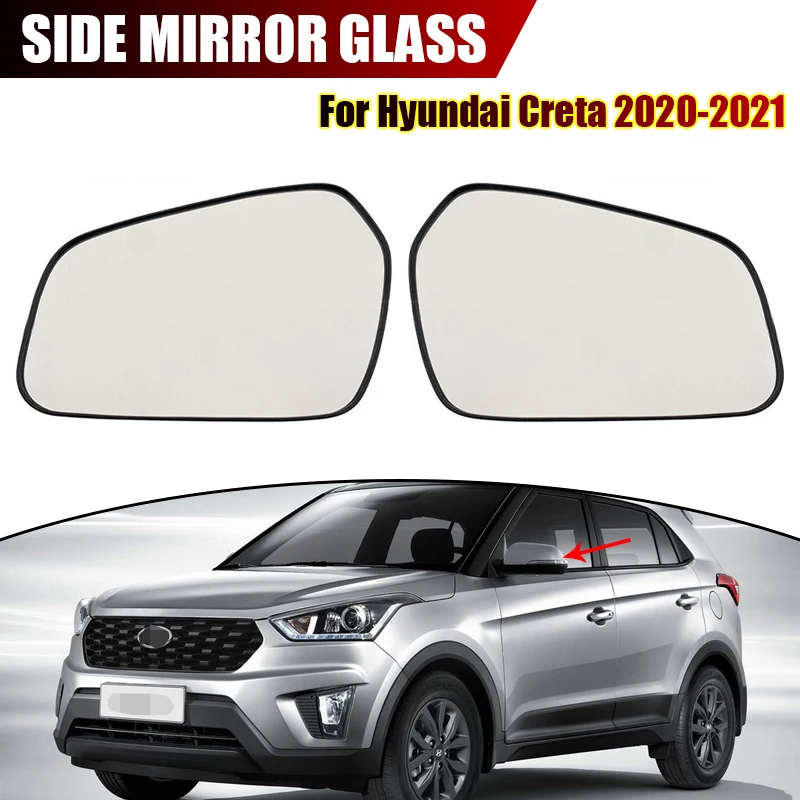 

For Hyundai Creta 2020-2021 Heated convex glass mirror for car side door Replacement Rear View Lens
