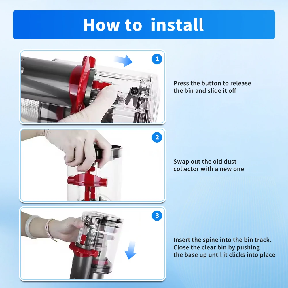 Dust Bin Replacement For Dyson V12 Detect Slim V10 Digital Slim