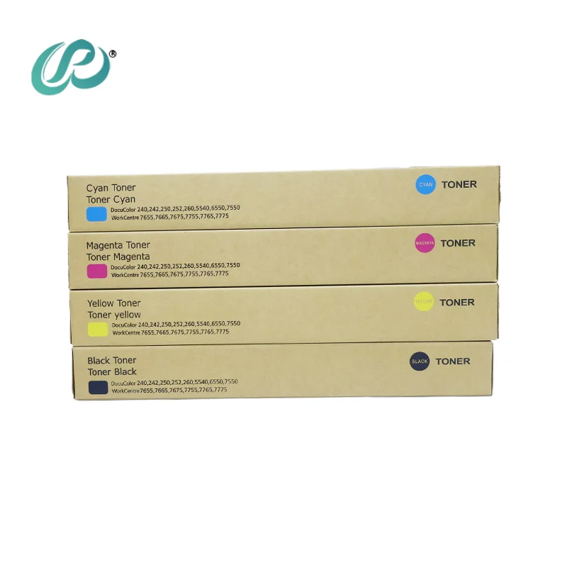 4PCS DC240 6550 Copier Toner Cartridge Compatible for Xerox DocuColor 240 242 250 252 260  WorkCentre 7655 7665 7675 7755 7765