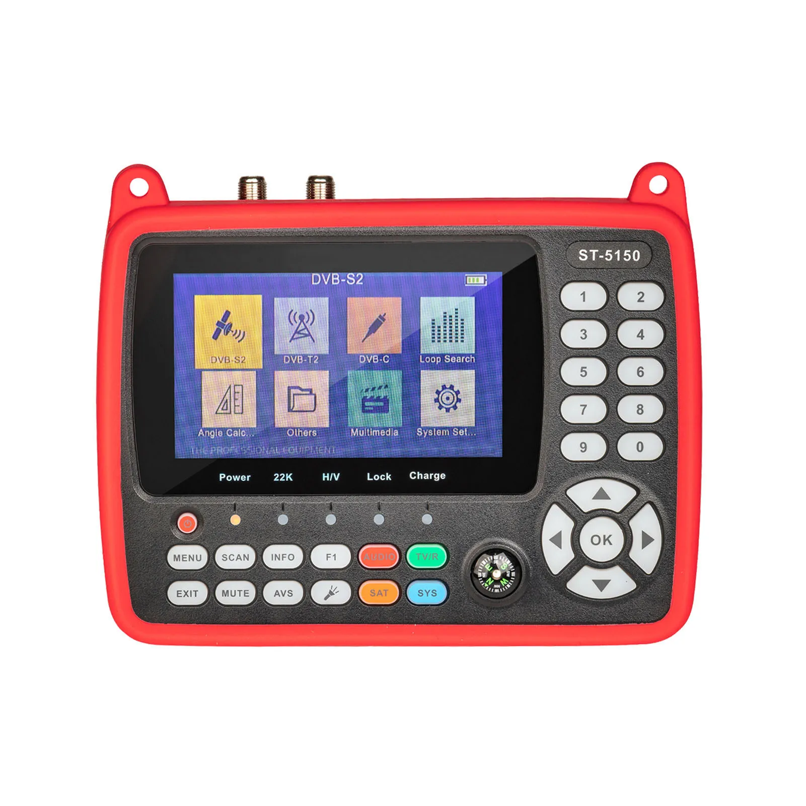 ST-5150 DVB-S2/T2/C COMBO HD Satellite TV Signal Finder Digital Handheld Signal Meter Satellite Finder H.265 HEVC MPEG-4 4.3 Inc