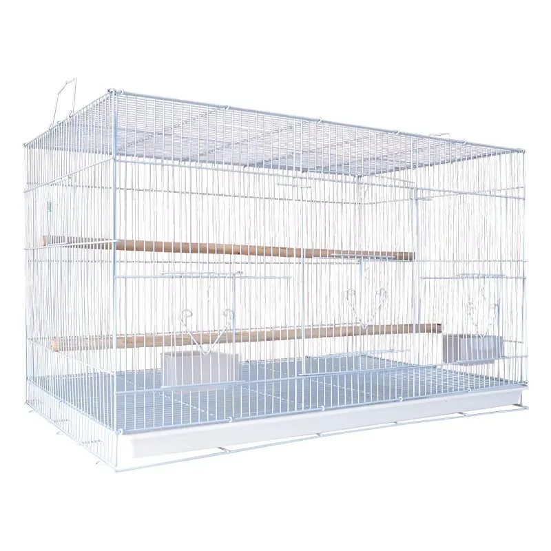 

Wholesale Extra Large Bird Cage Parrots Canary Other Pets 76.5x45x46cm Wrought Iron Birdcage Solid Steel Carrier Outdoor