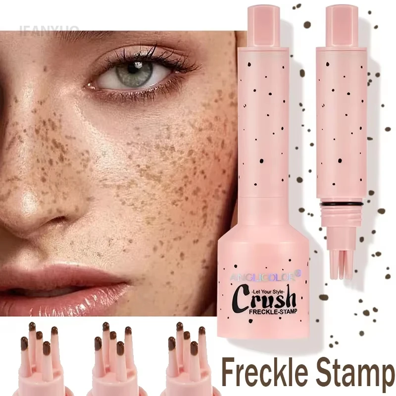 

Natural Fake Freckles Pen Lifelike Waterproof Dot Spot Pen Lasting Soft Light/Dark Brown Freckles Stamp Makeup Tool Cosmetics