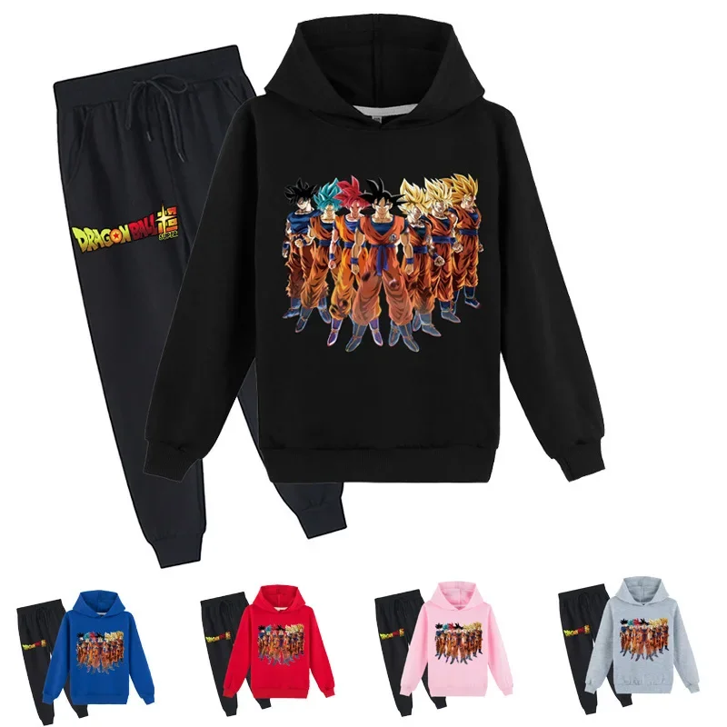 

Children's Clothing Printing Dragon Ball Game Animation Peripherals Children's Clothing Hoodie Sweatshirt + Trousers Set