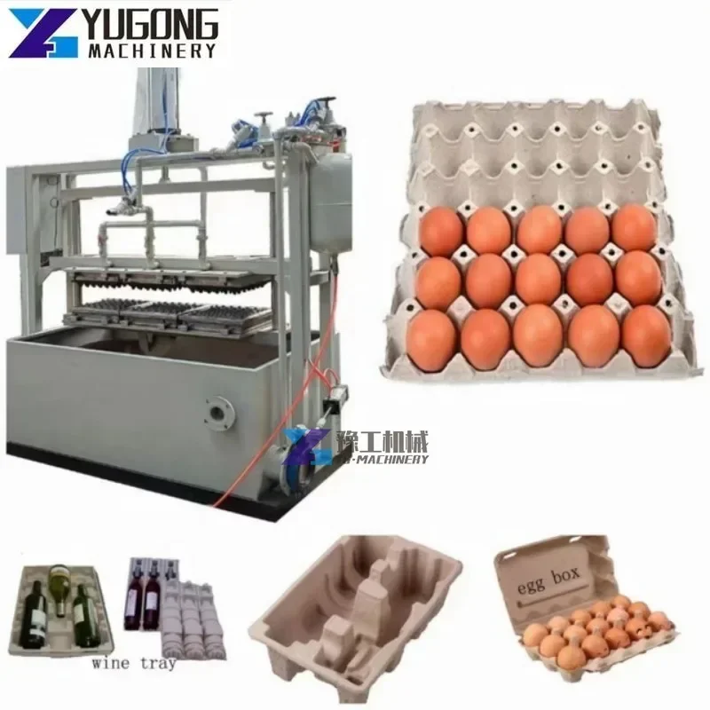 Small Alveoles Paper Egg Trays Carton Making Manufacturer Machine Semiautomatic Paper Egg Tray Making Machine for Sale