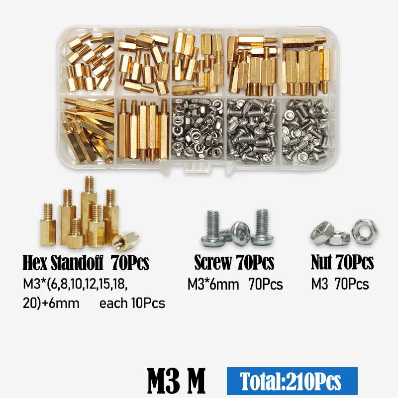 Messing Motherboard Standoff Spacer Säule M2 bis M5 für DIY Elektronische PCB Schaltung Schraube Bolzen Mutter Kit Männlich Weiblich Kupfer Spacer – Detail 12