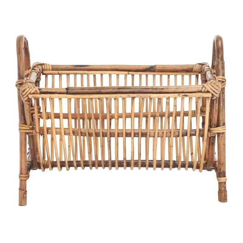 Solid Wood Heavy Duty Non Folding Freestanding Magazine Rack Book Storage Shelf for Living Room Home Decoration