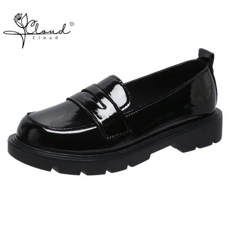 

Size 31-45 Plus Size Women's Women Shoes Small Leather Shoes 42 Fashion Academy Style Non-slip Flat Loafers 43 Single Shoes 44