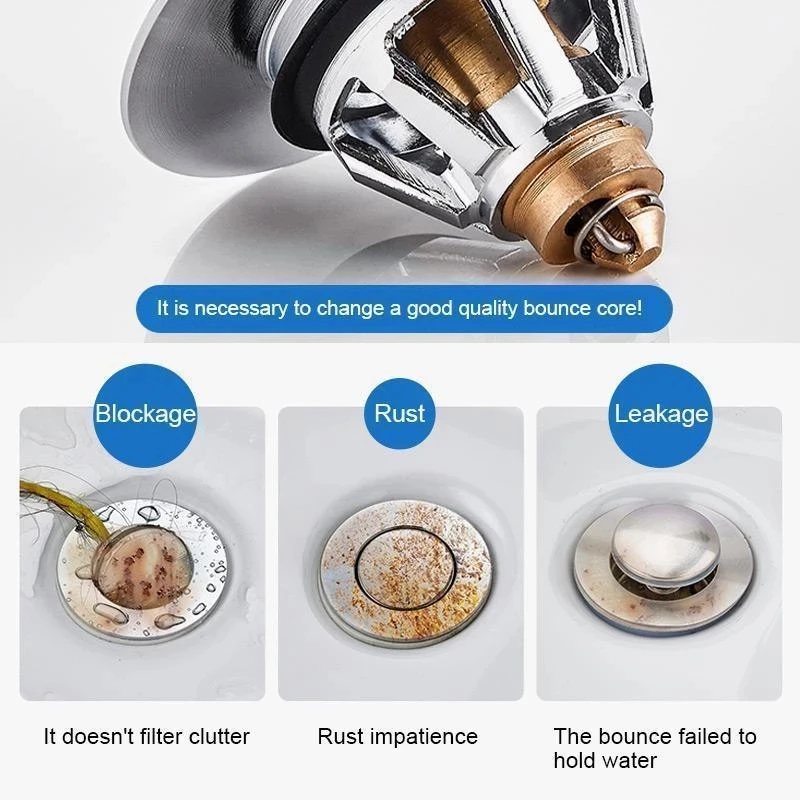 Filtro de drenaje emergente Universal para lavabo, tapón para el pelo, filtro para fregadero de ducha, tapón colador, accesorios de cocina