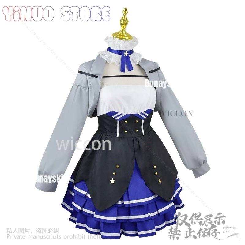 Disfraz de Anime Virtual YouTuber Vtuber Dokibird, disfraz de Cutecore, vestido de abrigo de Lolita, pelucas de uniforme para niñas y mujeres personalizadas