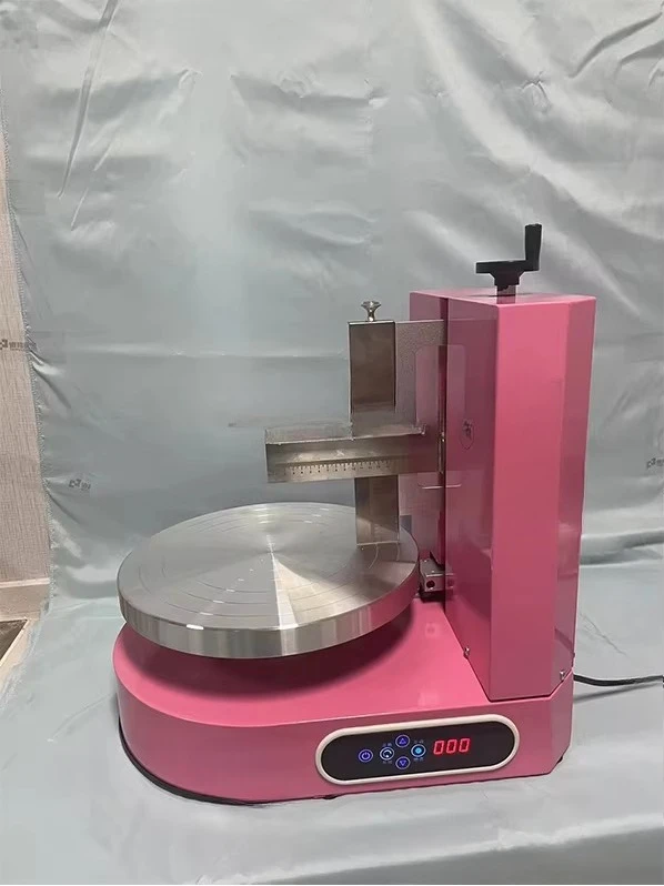 Automatic round birthday cake cream frosting spread decorative cake frosting coating depositing machine 5