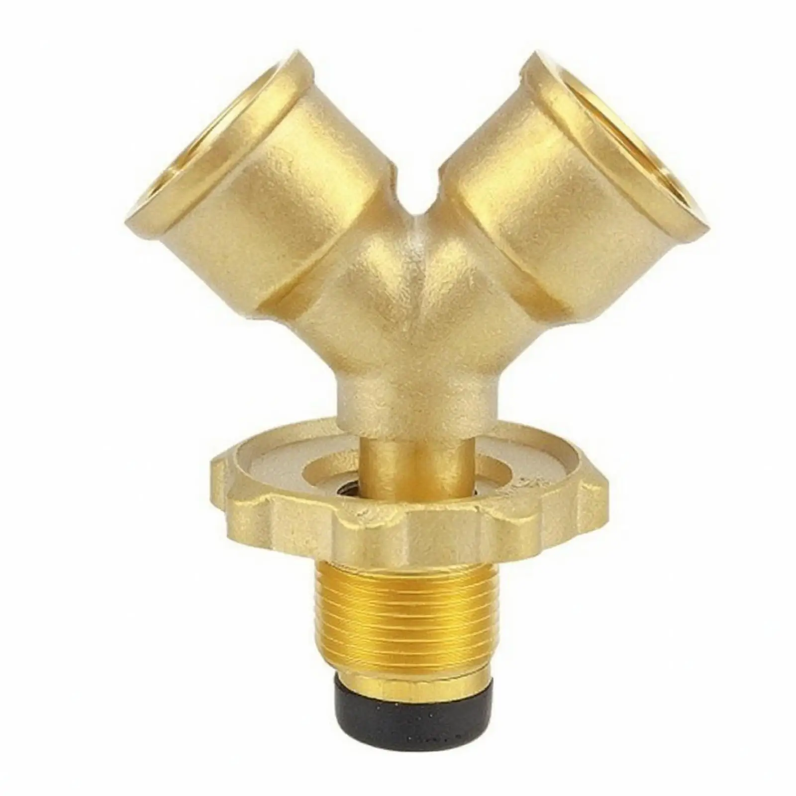 Stainless Steel LPG Gas Cylinder Splitter Y Connector Threaded Tee Adapter for Two Pressure Regulators Home Cooking Line