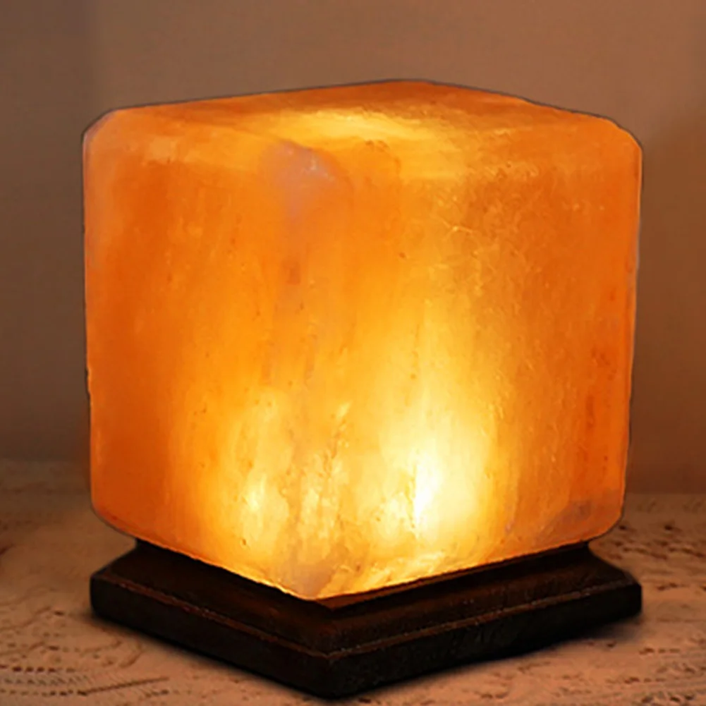 Himalayan Salt Lamp Crystal Salt Rock Lamp with Base Bedside Night Light LED Atmosphere Lamp for Indoor Decor