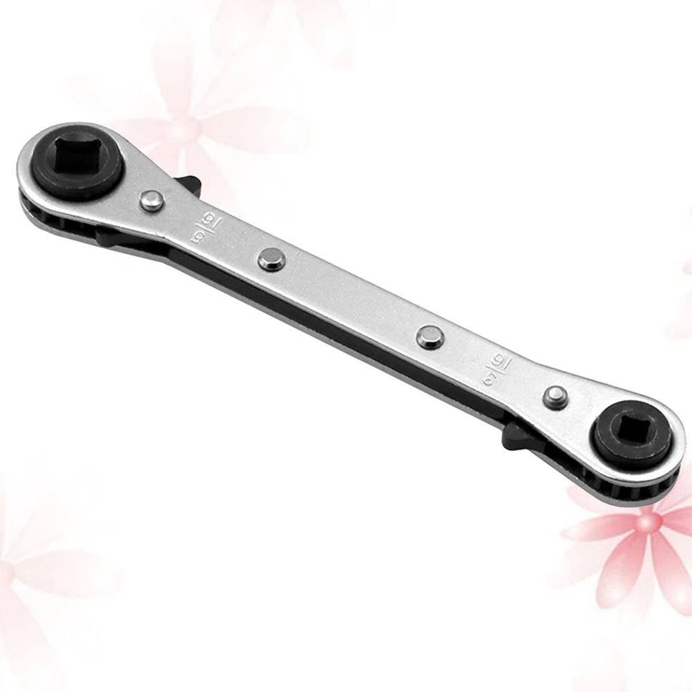 

Ratchet Wrench Double Head Spanner Car Repair Tool Changing Refrigeration Square Head Compressor Valve Hand Tools
