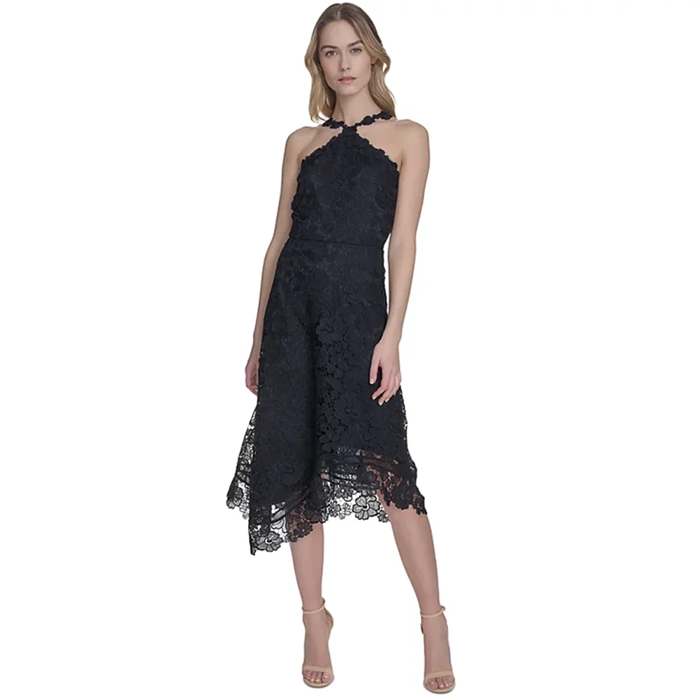 

Elegant Halter Evening Dress Women's Prom Dresses Formal Lace Gown Backless Sleeveless Party Wedding Guest Dress 2025 Customized