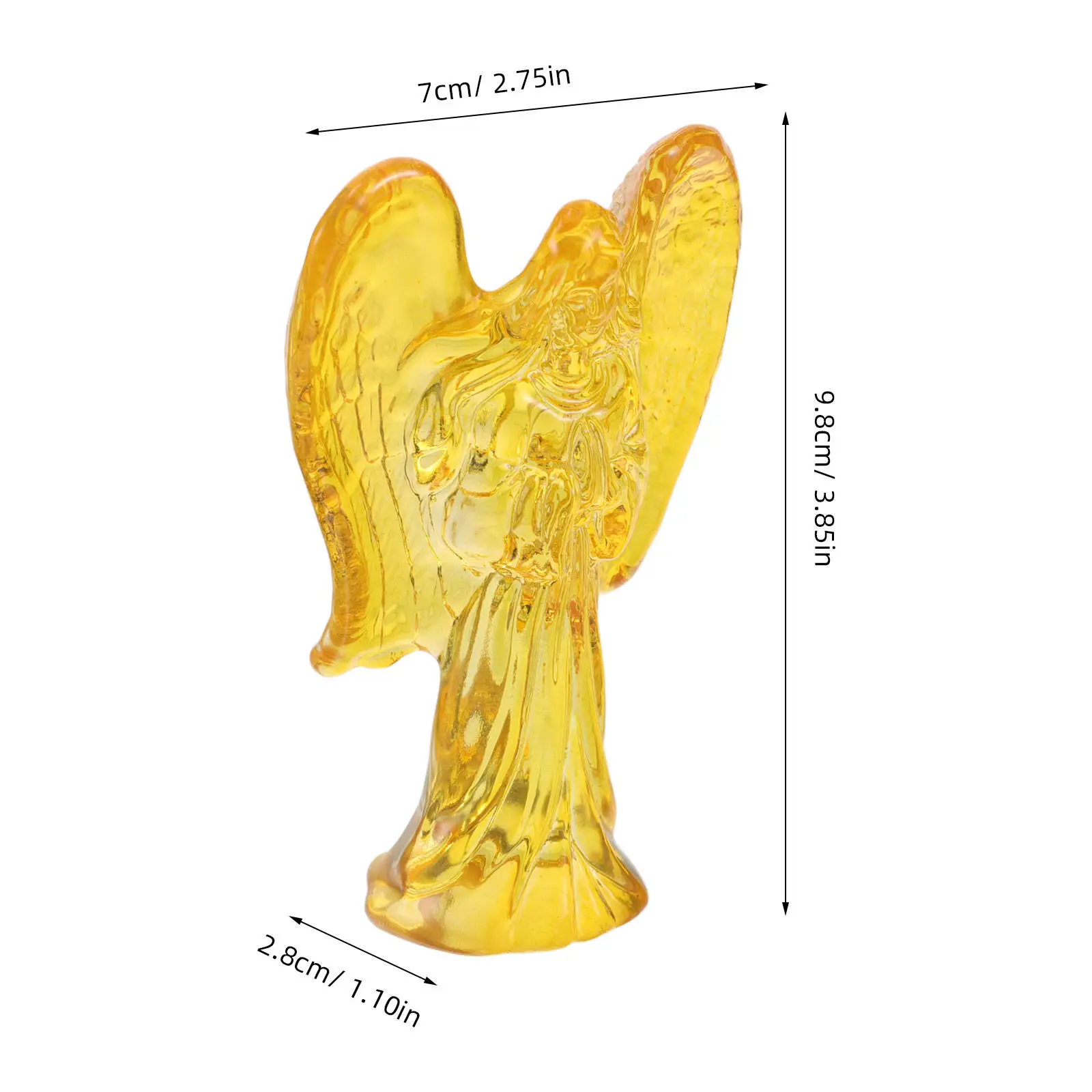 Crystal Angel Praying Jesus Statue Engraved Wings Spiritual Decor Home Altar Office Desk Christian Ornament Crystal Figurine