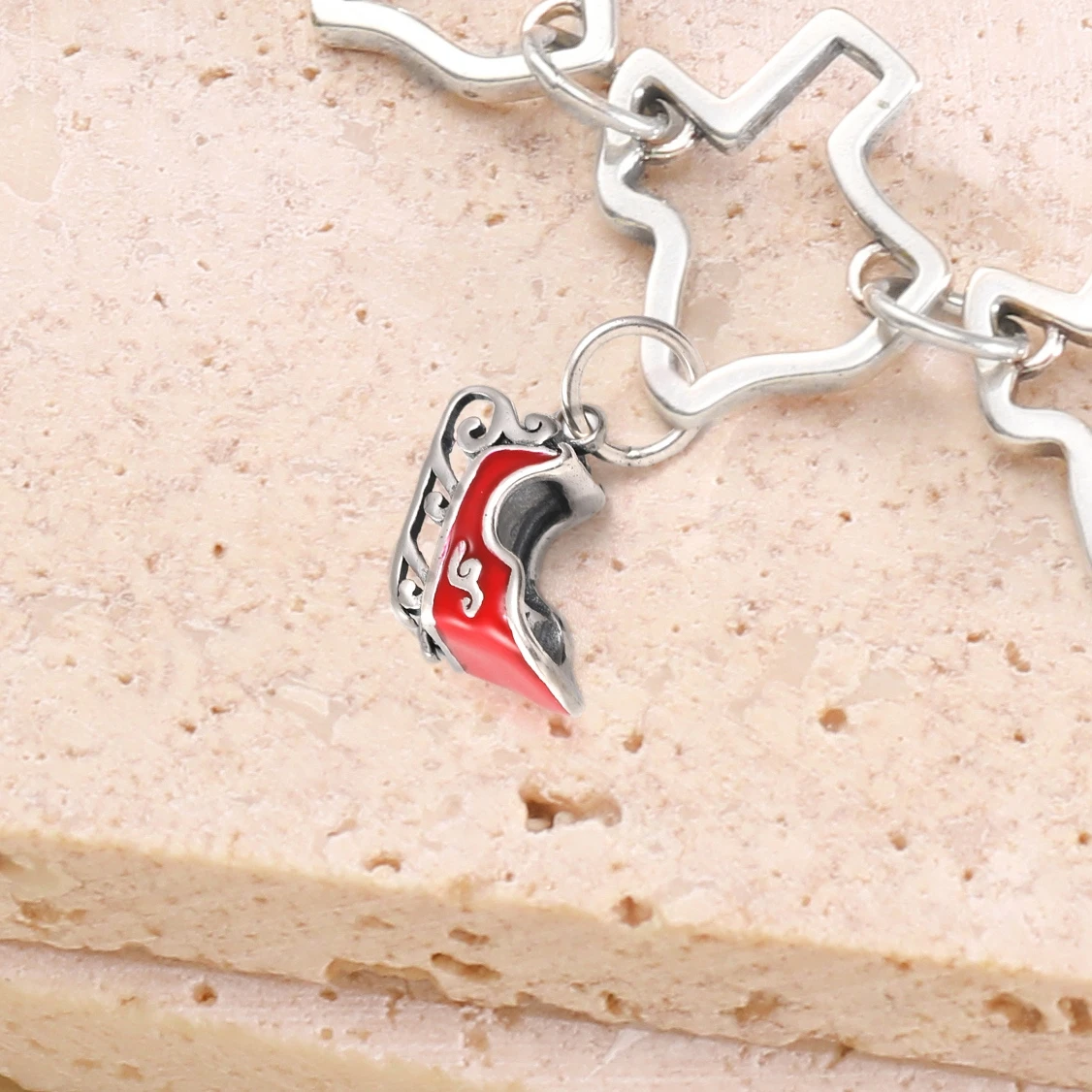 S925 sterling silver James Avery Enamel Christmas Sleigh Charm