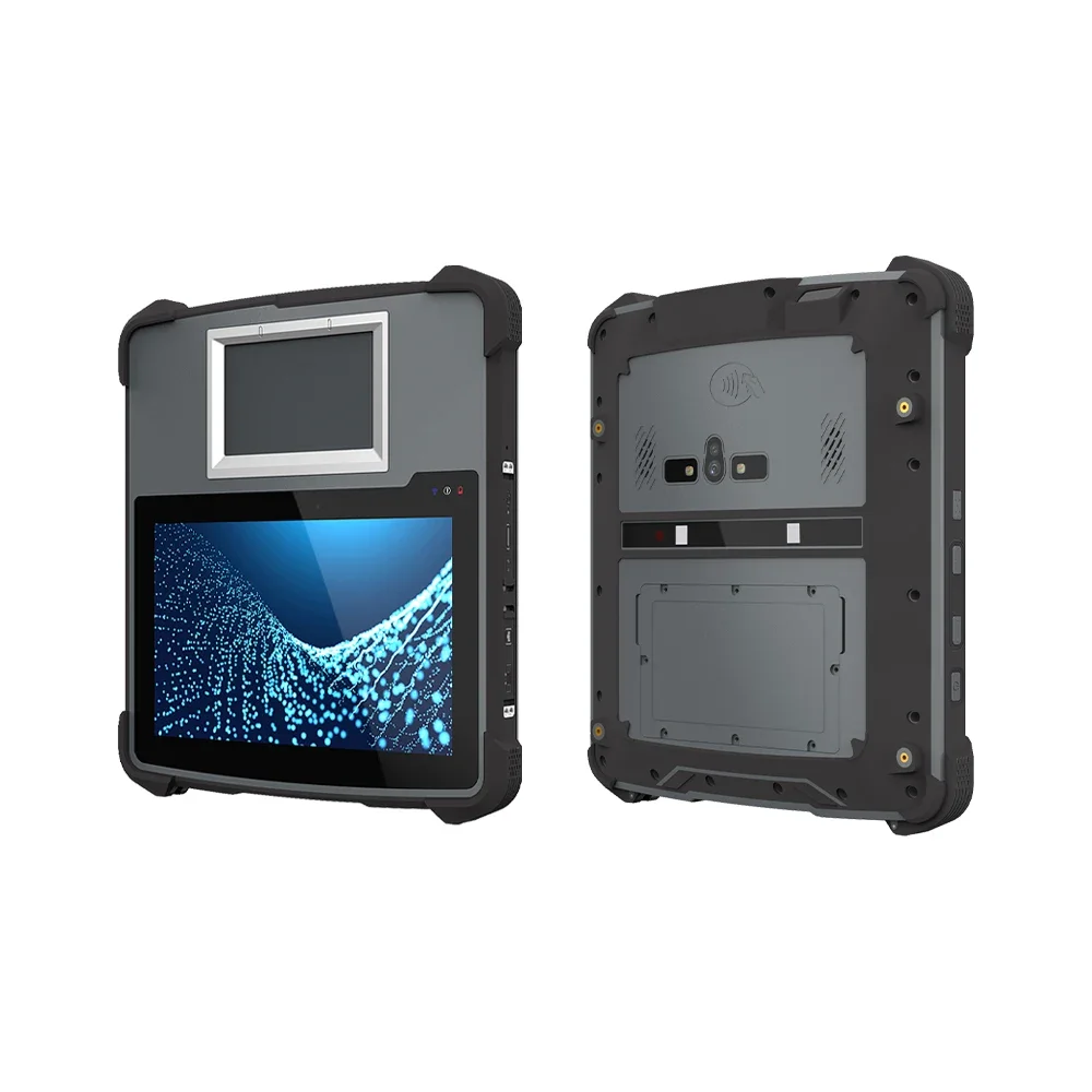 2025 Customized Data Capture Biometric Ten Fingerprint Scanner Rugged Registration Tablet with QR Scanner Dual Iris for EKYC