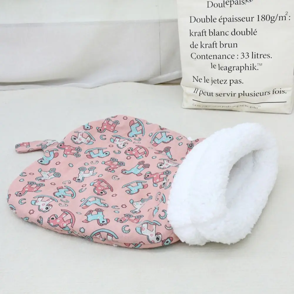 Cute Cartoon Cat Sleeping Bag Thickened Soft Cat Nest Kennel Warm Lamb Fleece Tunnel Cat Nest Winter