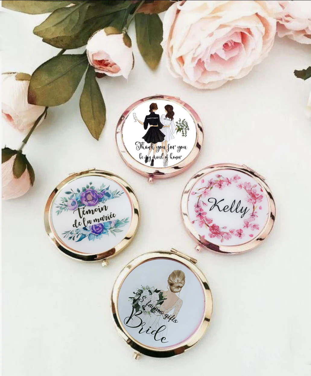 

Printing Photos Compact Mirror Birthday Wedding Party Favors Gifts Bride Bridesmaid Maid Of Honor Presents For Guests