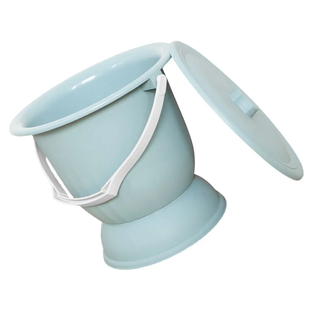 

Thick PP Spittoon Chamber Pot Portable Urine Bucket with Lid Durable Non-Slip Stable Design Convenient for Elderly Travel Car