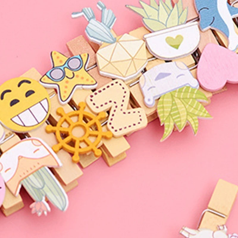 12pcs Bunnies Peg Photo Clip مع خيوط 1.5 يارد لزينة عيد الفصح