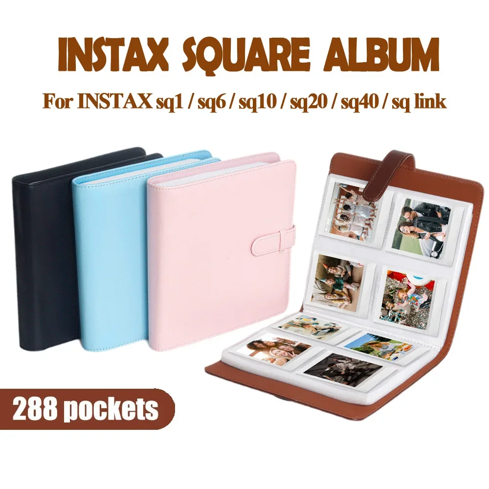 Photocard Book 256 Pockets Photo Album for Instax Square SQ1/SQ6/SQ10/SQ20/SQ40 Camera Kodak Mini Shot 3 Square Kpop