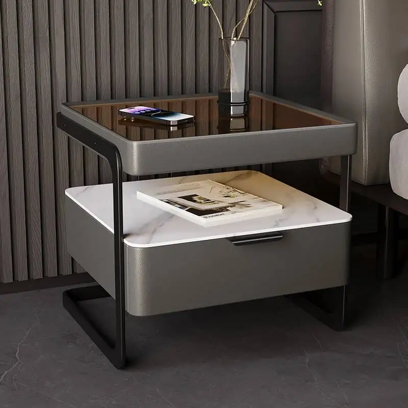 Armoires Coffee Nightstand Bed Table Bedside De Bedroom Nordic Side Table Round Modern Classement Luxury Salon Furniture