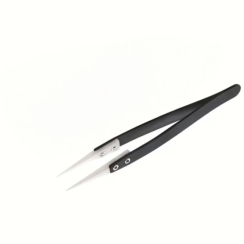 Ceramic Tweezers: Black Handle, High Temperature, Anti-Static, Insulated Gripping Tool image 6