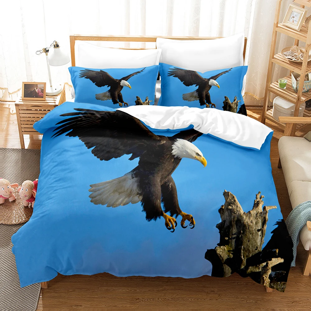 

3D The Bald Eagle Bedding Sets Duvet Cover Set With Pillowcase Twin Full Queen King Bedclothes Bed Linen