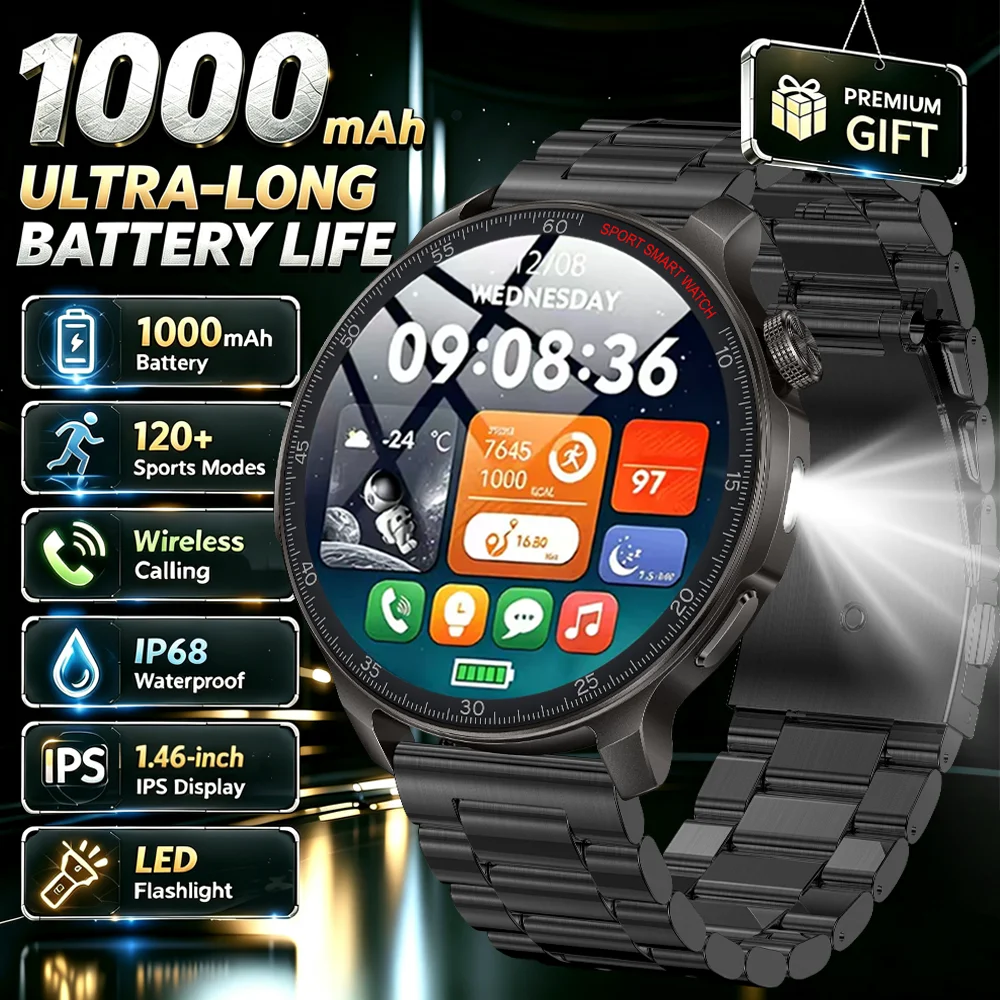 Smartwatch Military Watches For Men - Новые умные часы 2026 года для