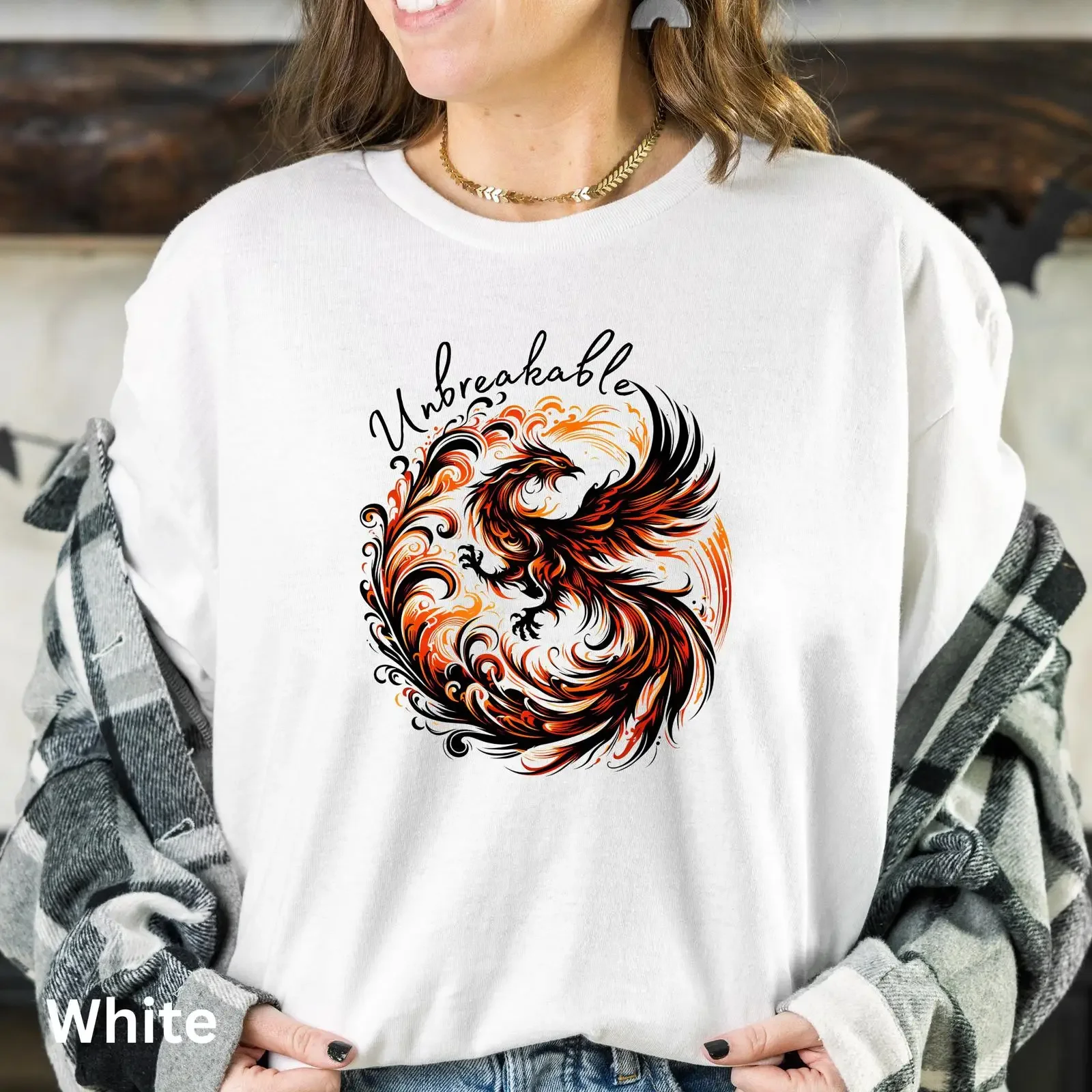 Unbreakable Fire Phoenix T Shirt Rise From The Ashes Mythical Bird Rebirth Empowering For Lovers vintage Washed Slightly