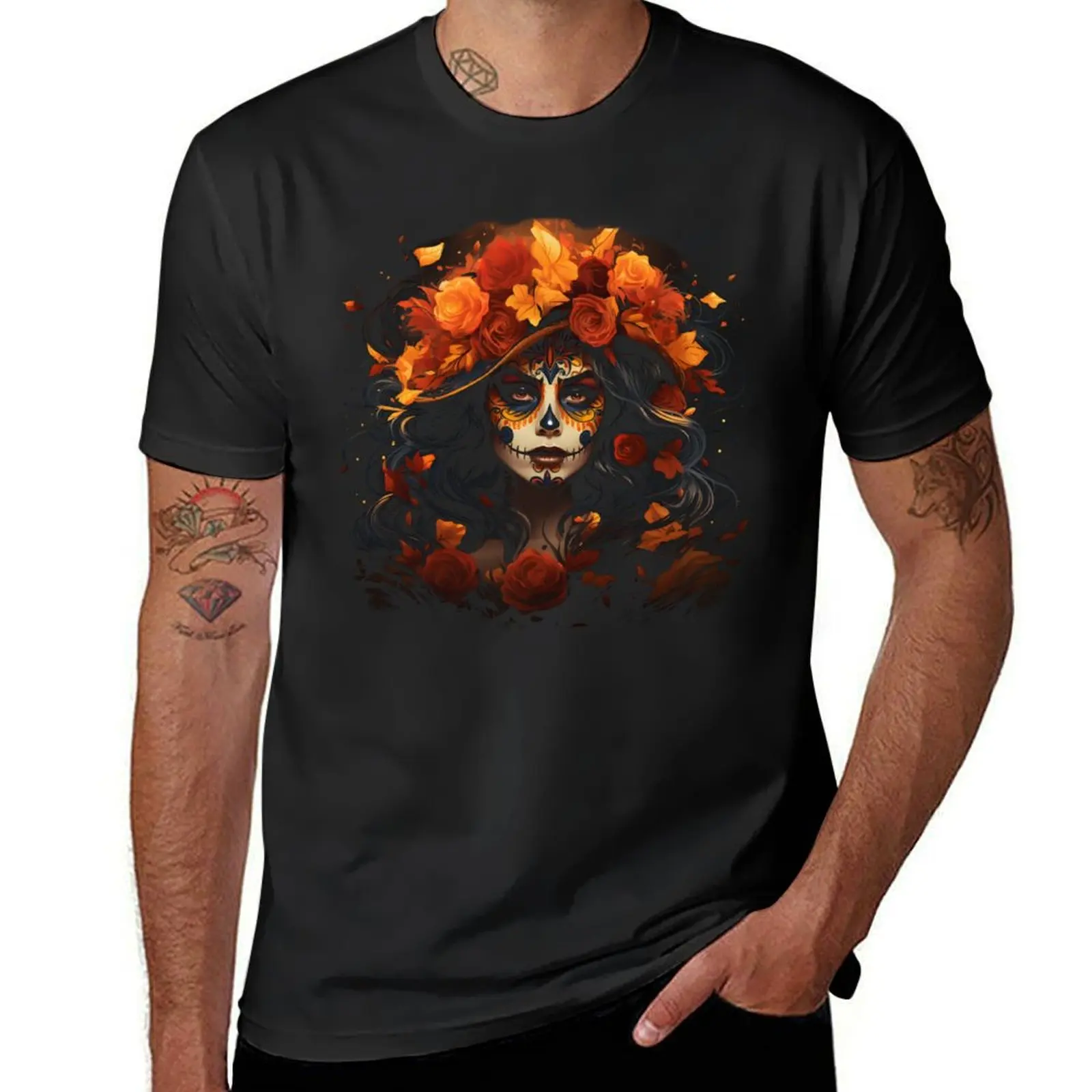 Sugar Skull Catrina Art: Day of the Dead Masterpieces #findyourthing T-Shirt new edition workout shirts for men