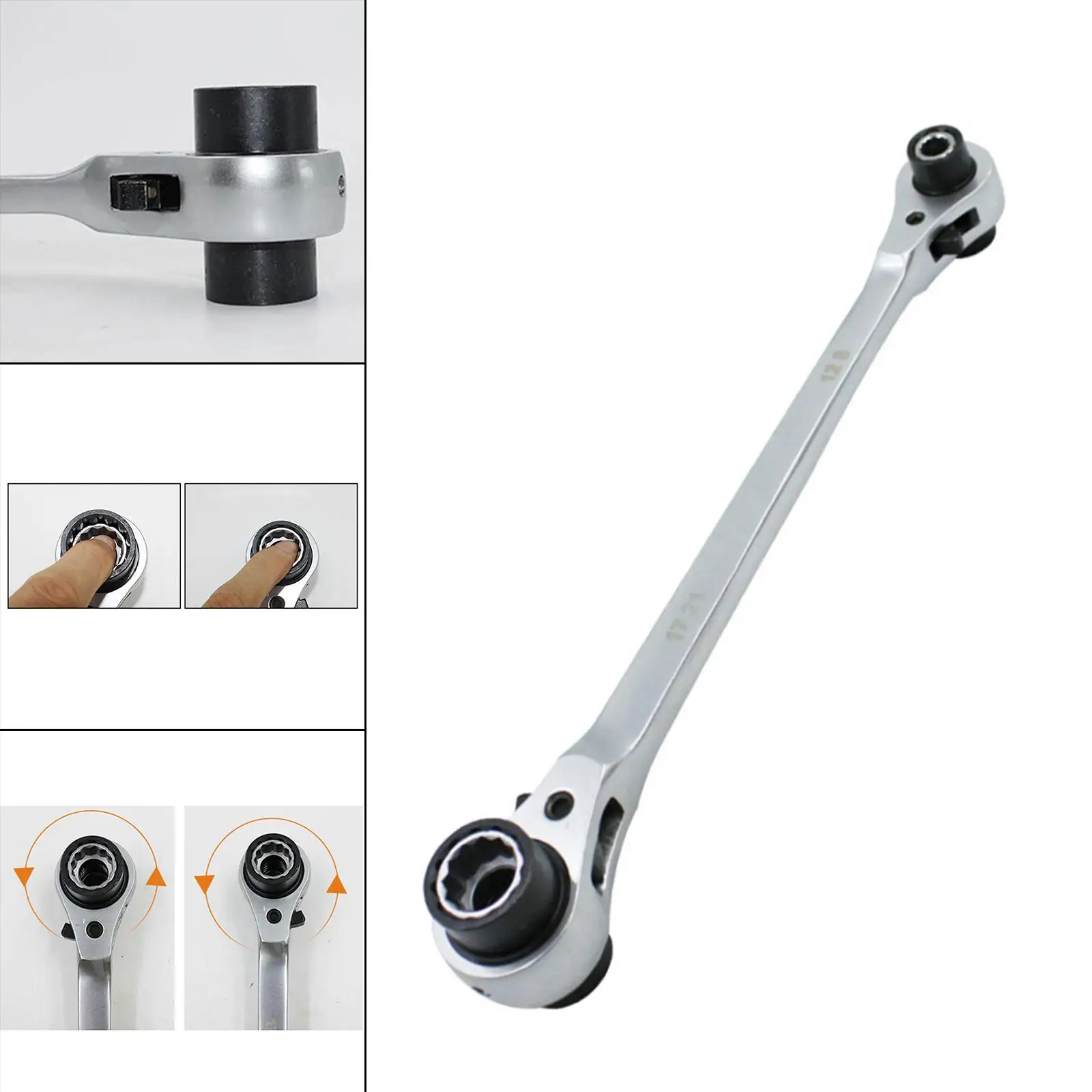 Doppelkopf-Ratschenschlüssel, 72 Ratschenringe, Handwerkzeuge