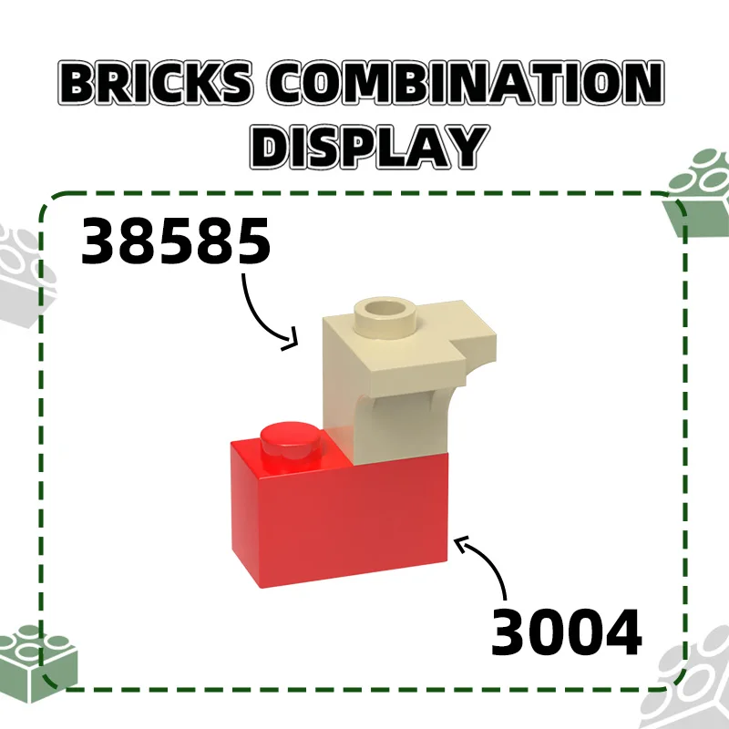 Wange 3004 100g/125PCS 1x2 Basic Building Block Moc Loose Parts Creativity with Bricks DIY Children's Toy Assembly Gift Storage