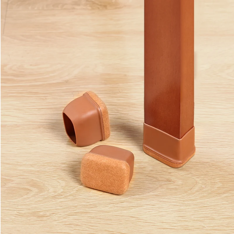 8PCS Stuhl Bein Fuß Kissen Schützende Rechteck Möbel Gummi Füße Pads Tisch Stuhl Bein Fuß End Kappen Fuß Abdeckungen protektoren – Detail 1