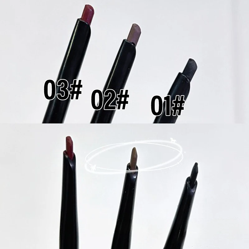 قلم تحديد عيون جل مقاوم للماء ومقاوم للتلطخ، لون بني عنابي، تطبيق سلس للمظهر الطبيعي، يدوم طويلاً