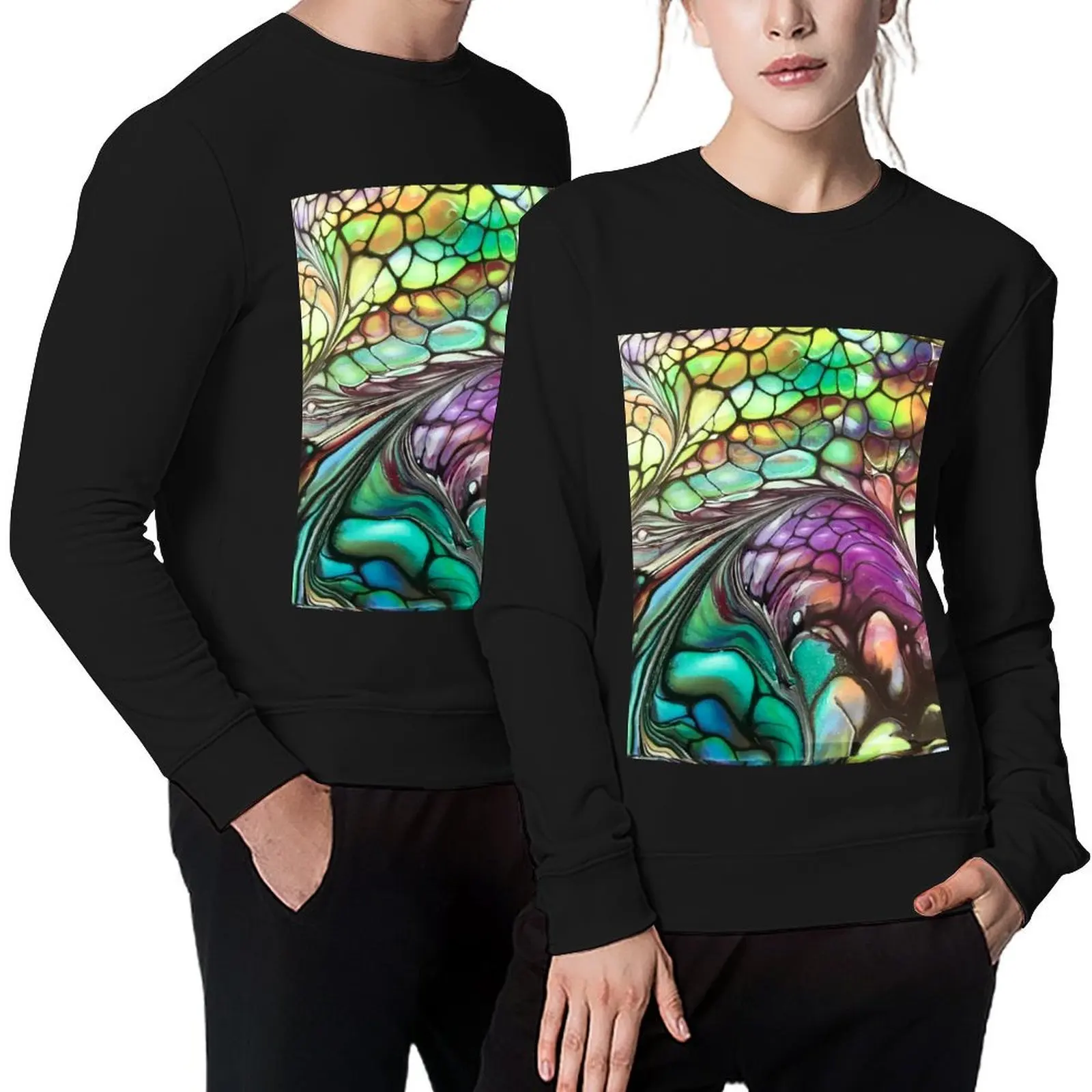 

Colorful Abstract Painting Image Pullover men wear anime clothing men's clothing men's winter sweater hooded sweatshirt