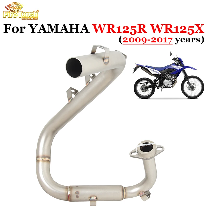 

Slip On For YAMAHA WR125R WR125X 2009 - 2017 Motorcycle Exhaust Escape Modified Front Link Pipe Connecting 51mm Muffler Moto